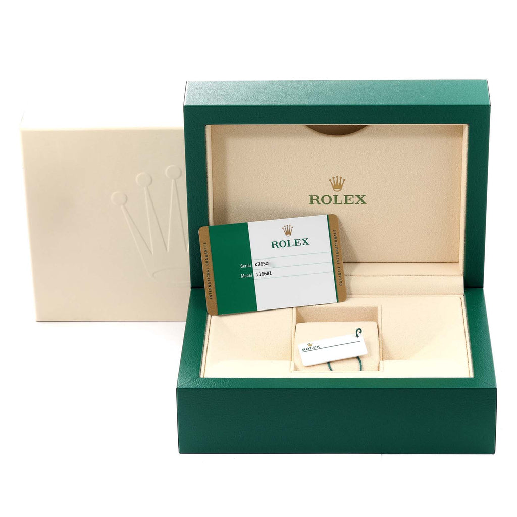 Rolex Yachtmaster II Rolesor EveRose Gold Steel Mens Watch 116681 Box Card