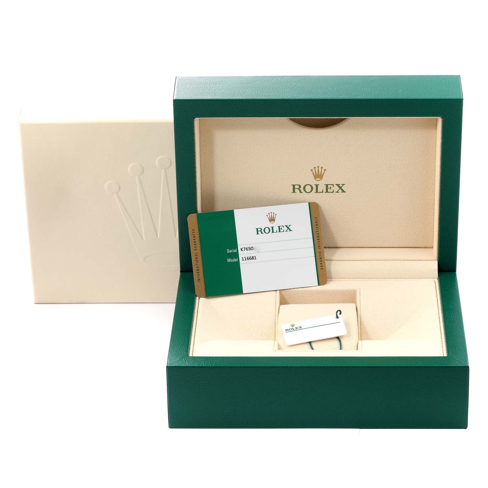Rolex Yachtmaster II Rolesor EveRose Gold Steel Mens Watch 116681 Box Card