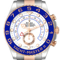 Rolex Yachtmaster II Rolesor EveRose Gold Steel Mens Watch 116681 Box Card