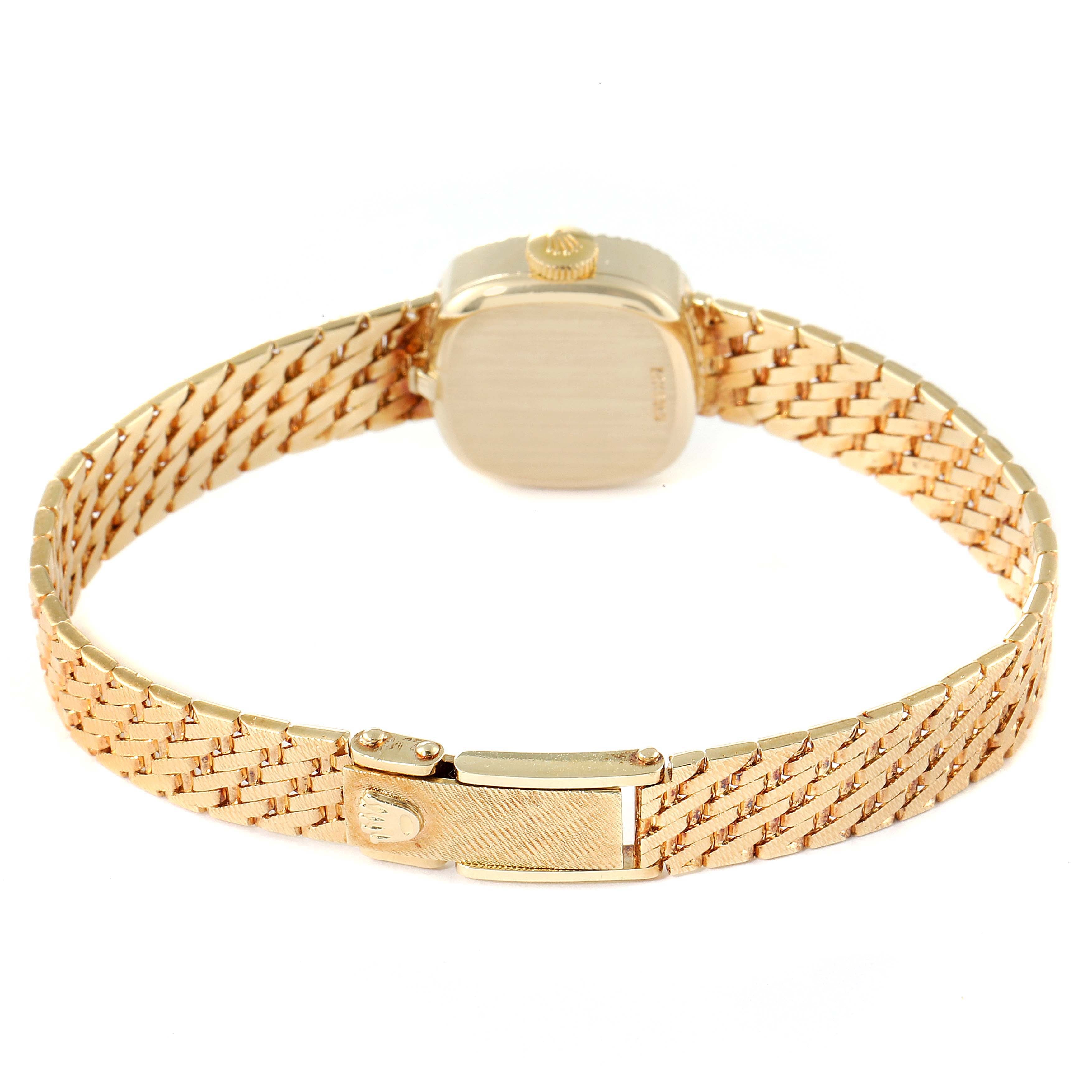Rolex 14k Yellow Gold Diamond Bezel Vintage Cocktail Ladies Watch