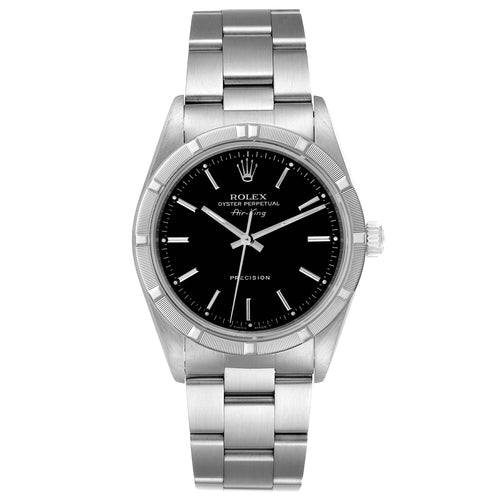 Rolex Air King 34 Black Dial Oyster Bracelet Steel Mens Watch 14010