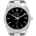 Rolex Air King 34 Black Dial Oyster Bracelet Steel Mens Watch 14010 Box Papers