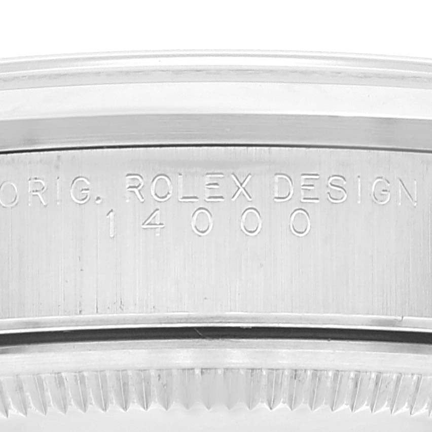 Rolex Air King 34 Blue Dial Domed Bezel Steel Mens Watch 14000