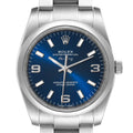 Rolex Air King 34 Blue Dial Smooth Bezel Steel Unisex Watch 114200