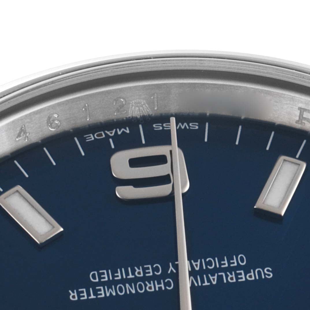 Rolex Air King 34 Blue Dial Smooth Bezel Steel Unisex Watch 114200