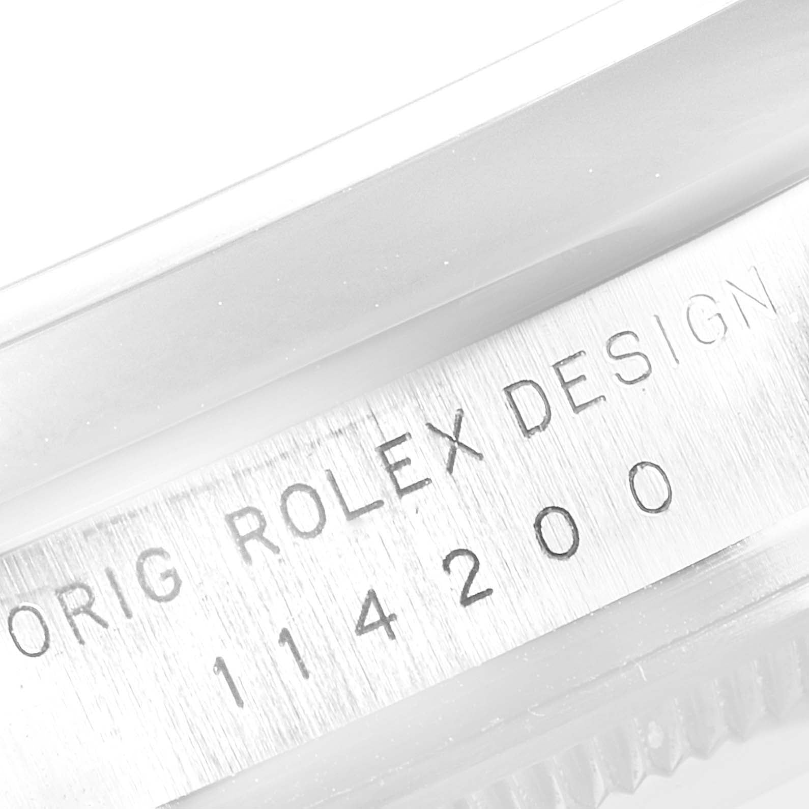Rolex Air King 34 Blue Dial Smooth Bezel Unisex Watch 114200 Box Card