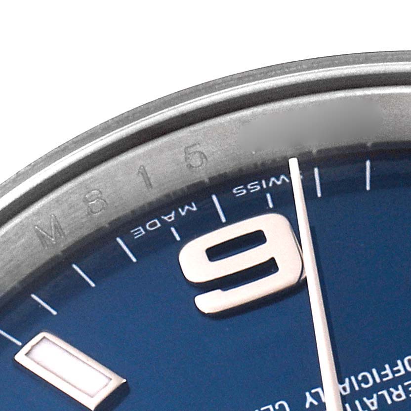 Rolex Air King 34 Blue Dial Smooth Bezel Unisex Watch 114200 Box Card