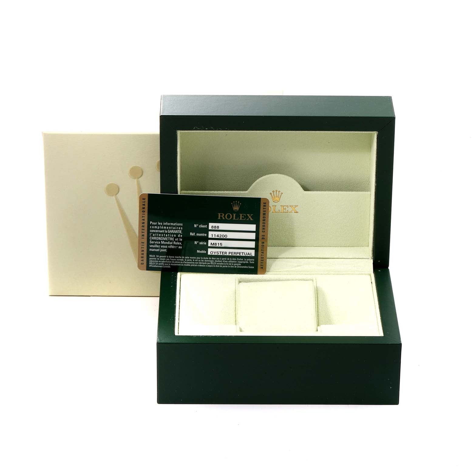 Rolex Air King 34 Blue Dial Smooth Bezel Unisex Watch 114200 Box Card