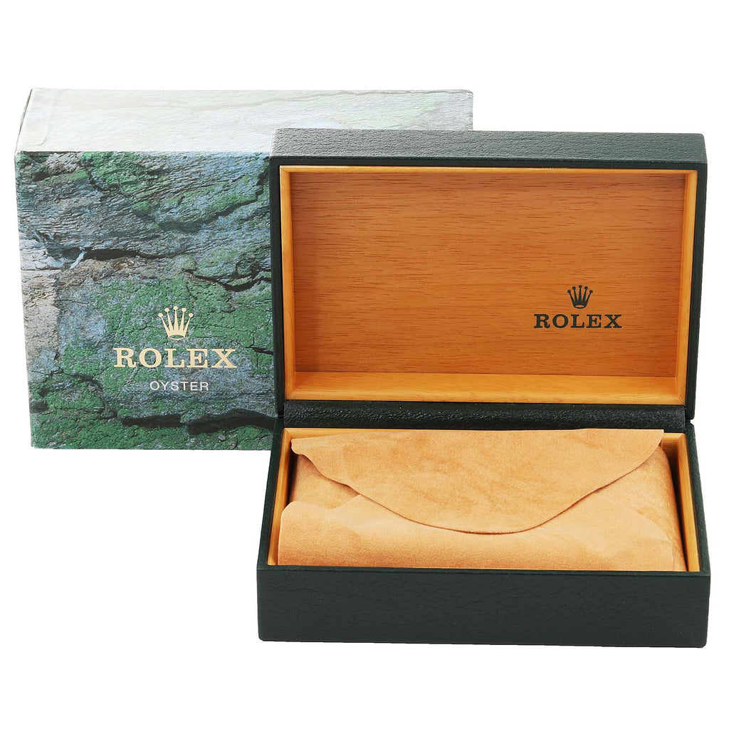 Rolex Air King 34 Salmon Baton Dial Domed Bezel Steel Mens Watch 14000