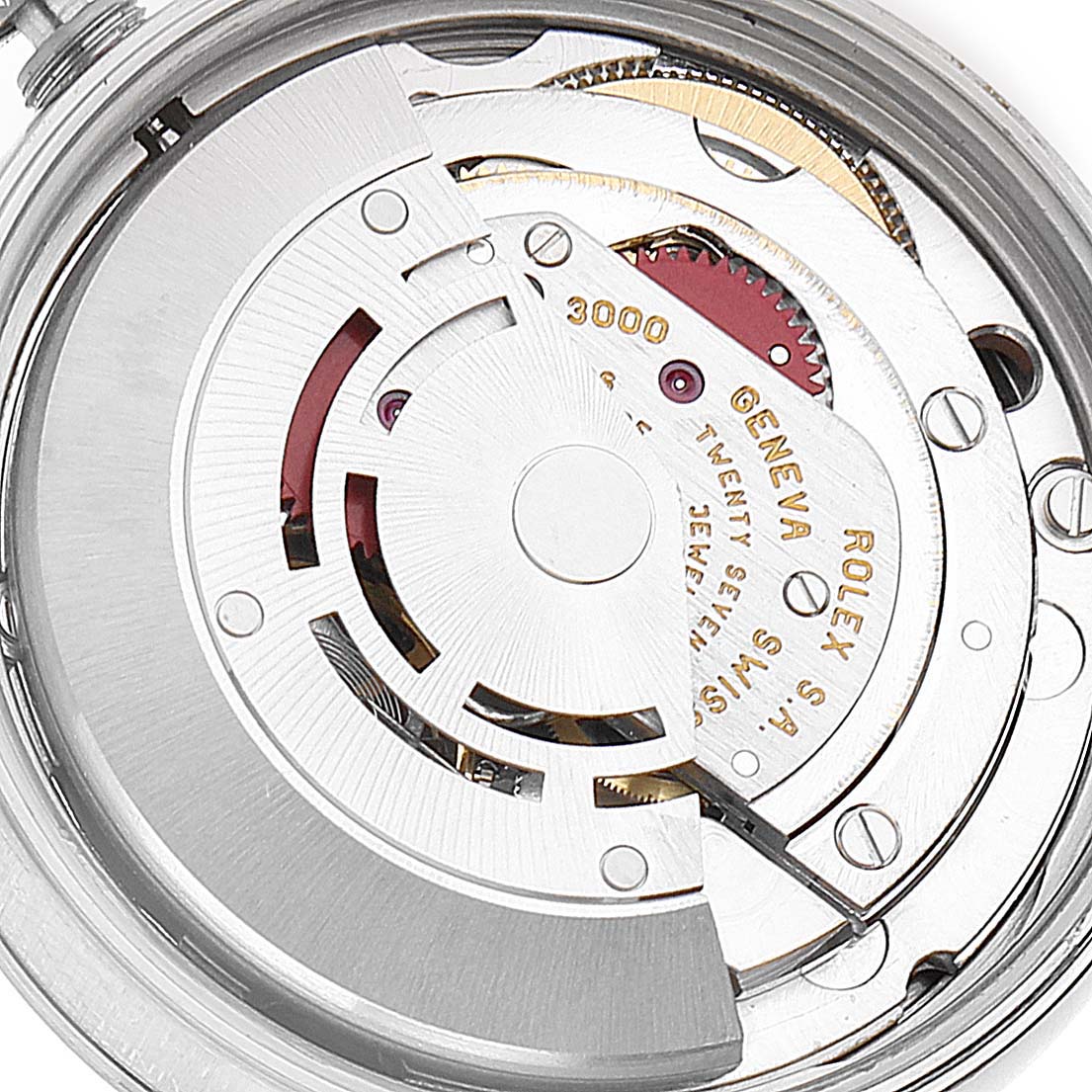 Rolex Air King 34 Salmon Baton Dial Domed Bezel Steel Mens Watch 14000
