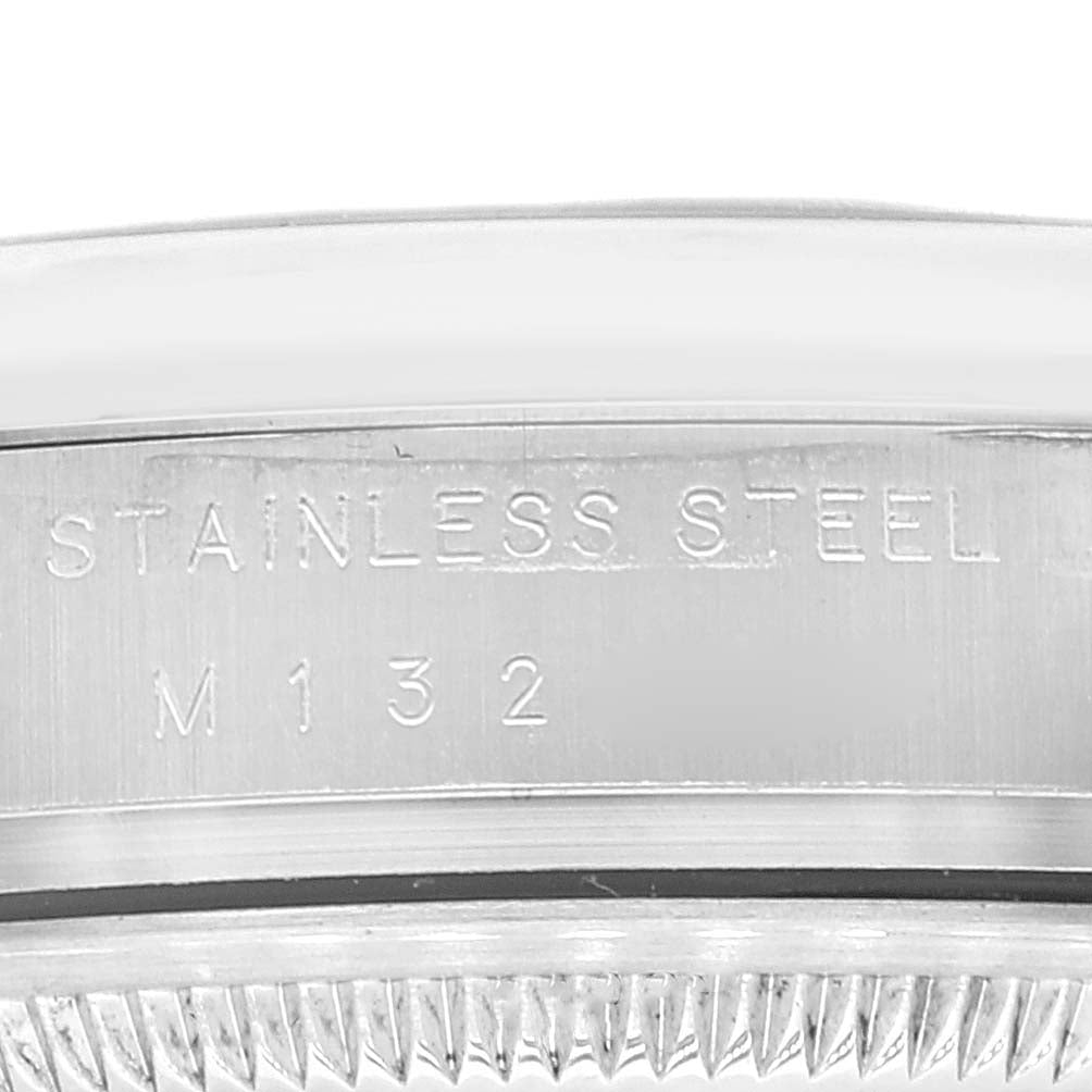 Rolex Air King 34 Silver Pink Baton Dial Steel Watch 114200 Box Card