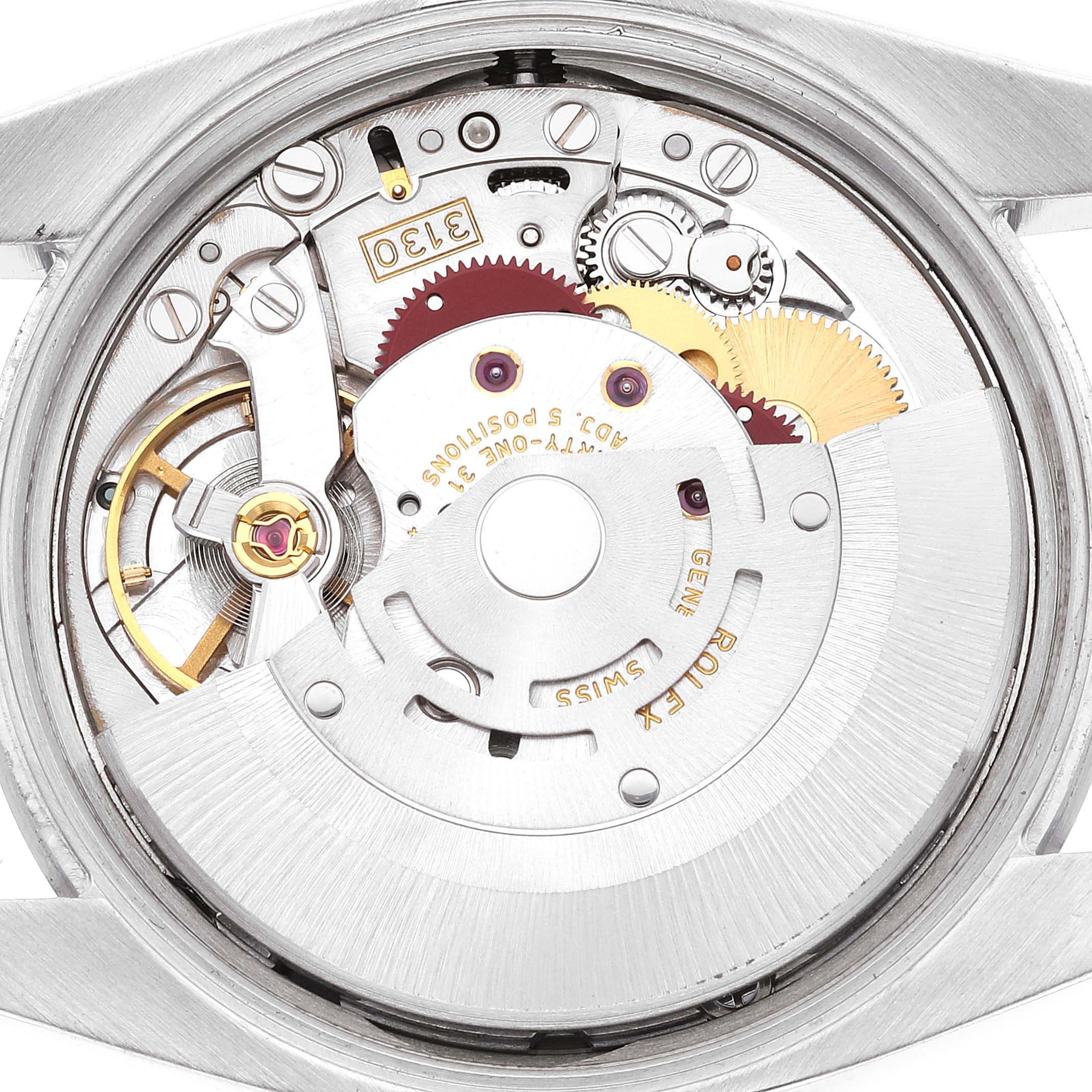 Rolex Air King 34 Silver Pink Baton Dial Steel Watch 114200 Box Card