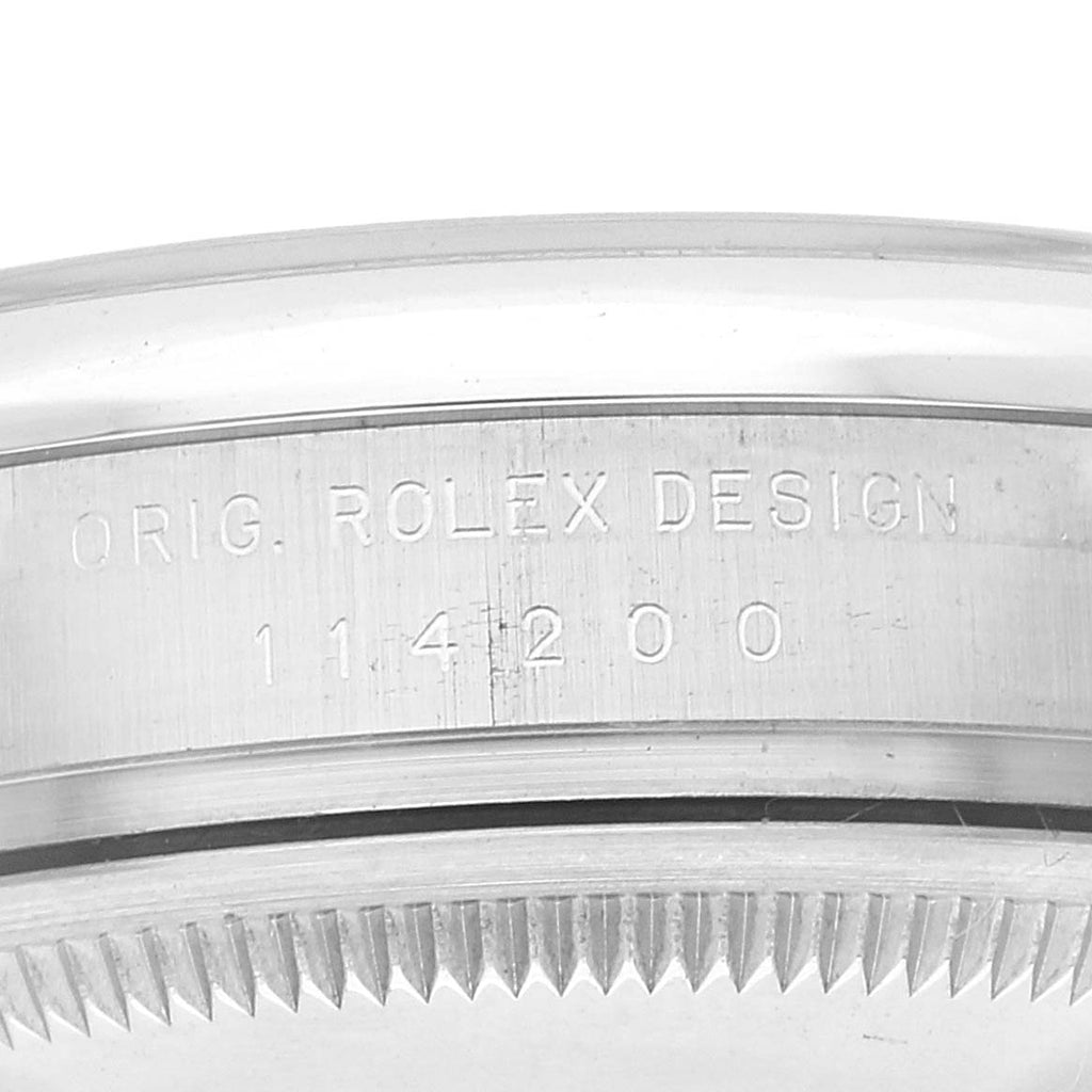 Rolex Air King 34 White Roman Dial Steel Mens Watch 114200 Box Card