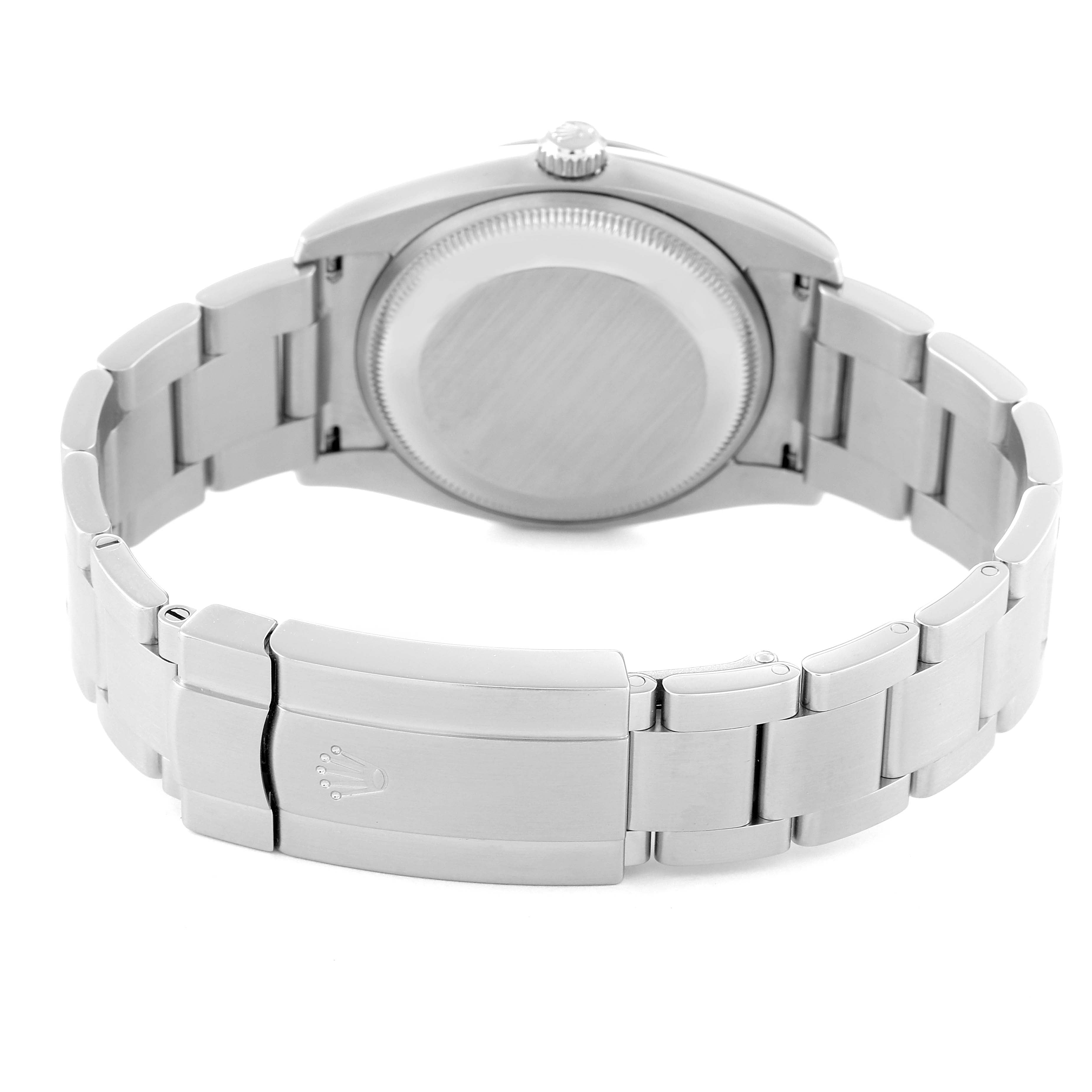 Rolex Air King 34 White Roman Dial Steel Mens Watch 114200 Box Card