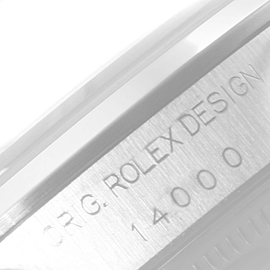Rolex Air King Blue Dial Domed Bezel Steel Mens Watch 14000