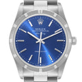 Rolex Air King 34mm Blue Dial Mens Watch 14010 Box Service Card