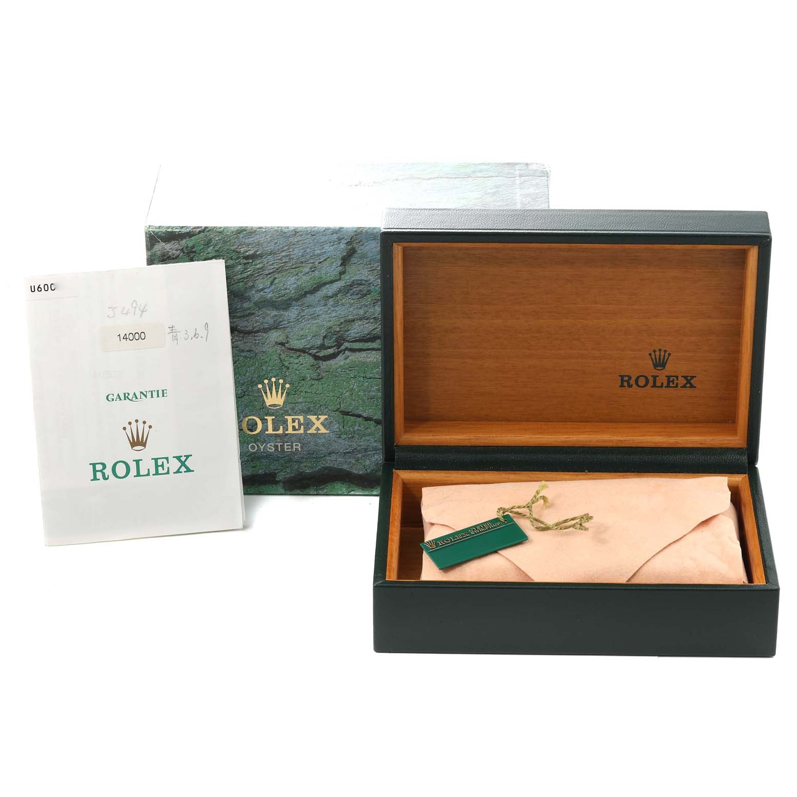 Rolex Air King 34mm Blue Dial Steel Mens Watch 14000 Box Papers