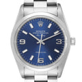 Rolex Air King 34mm Blue Dial Steel Mens Watch 14000