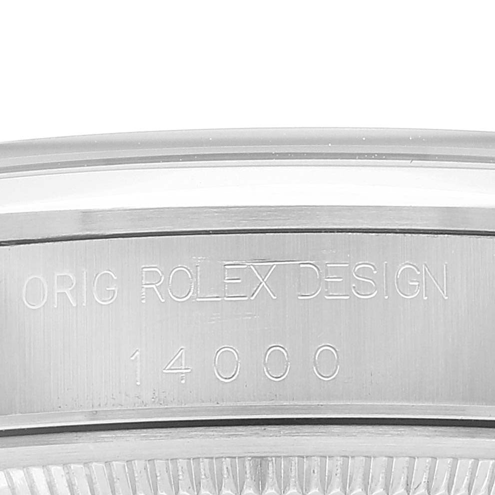 Rolex Air King 34mm Grey Dial Smooth Bezel Steel Mens Watch 14000