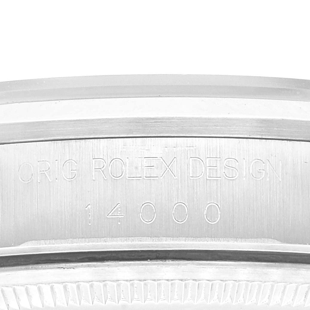 Rolex Air King 34mm Salmon Dial Domed Bezel Steel Mens Watch 14000 Box Papers