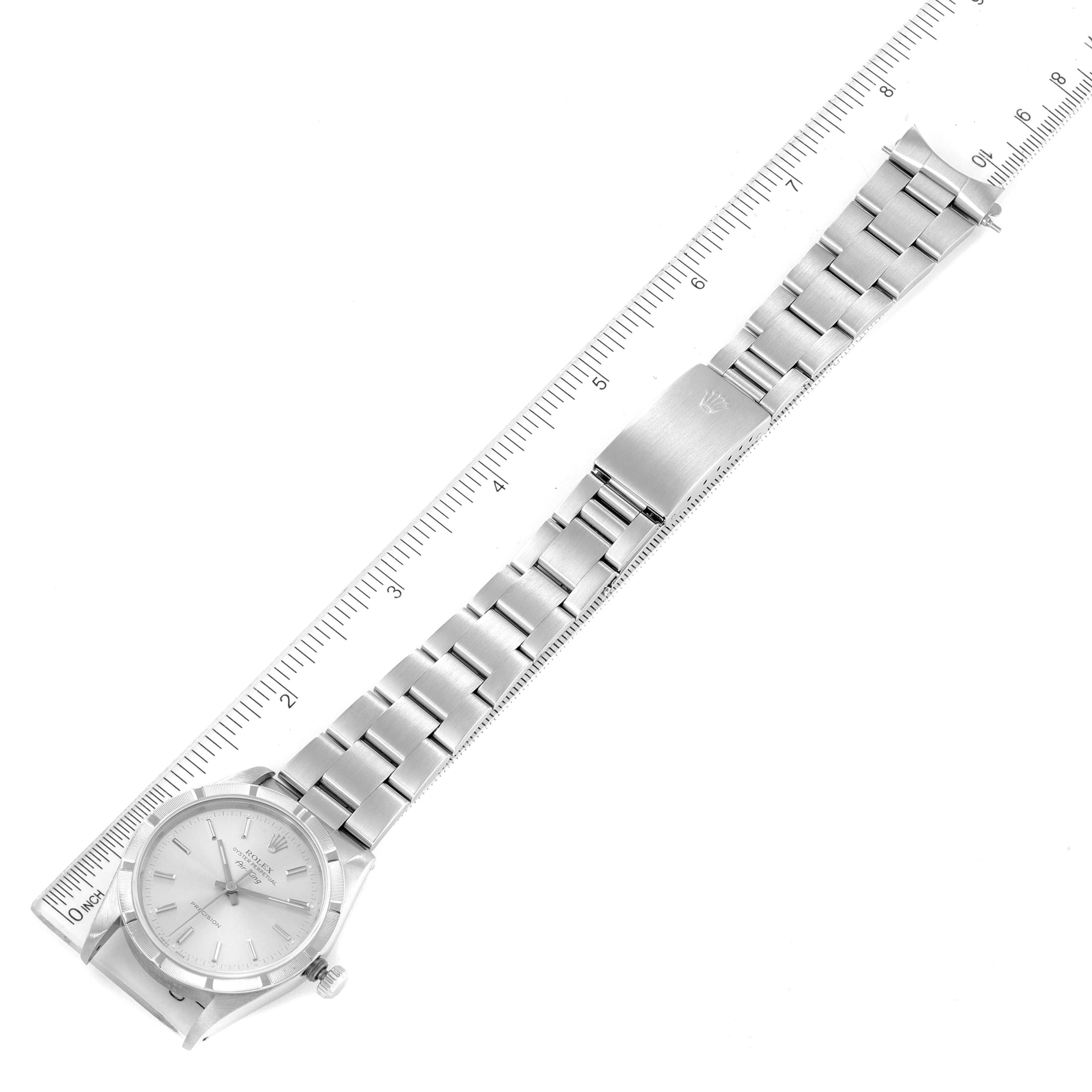 Rolex Air King 34mm Silver Dial Oyster Bracelet Steel Watch 14010