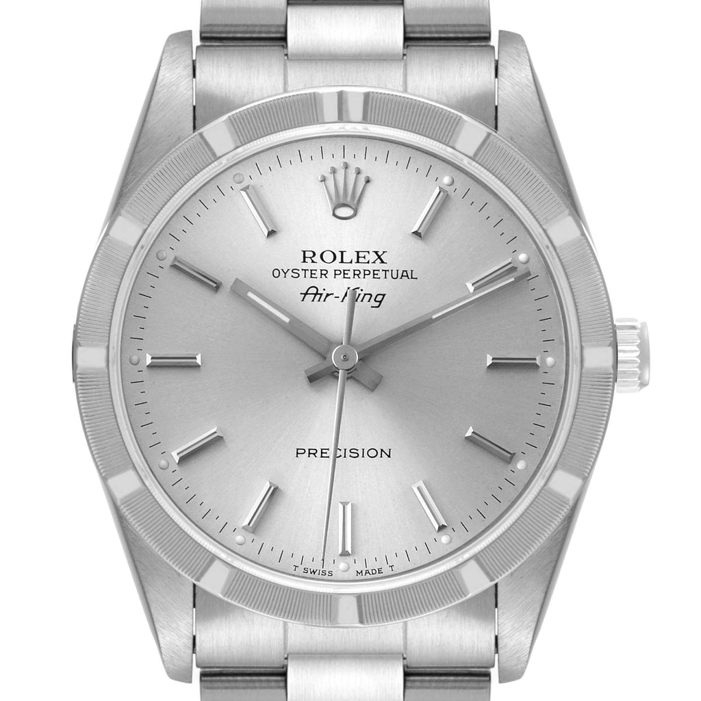 Rolex Air King 34mm Silver Dial Oyster Bracelet Steel Watch 14010