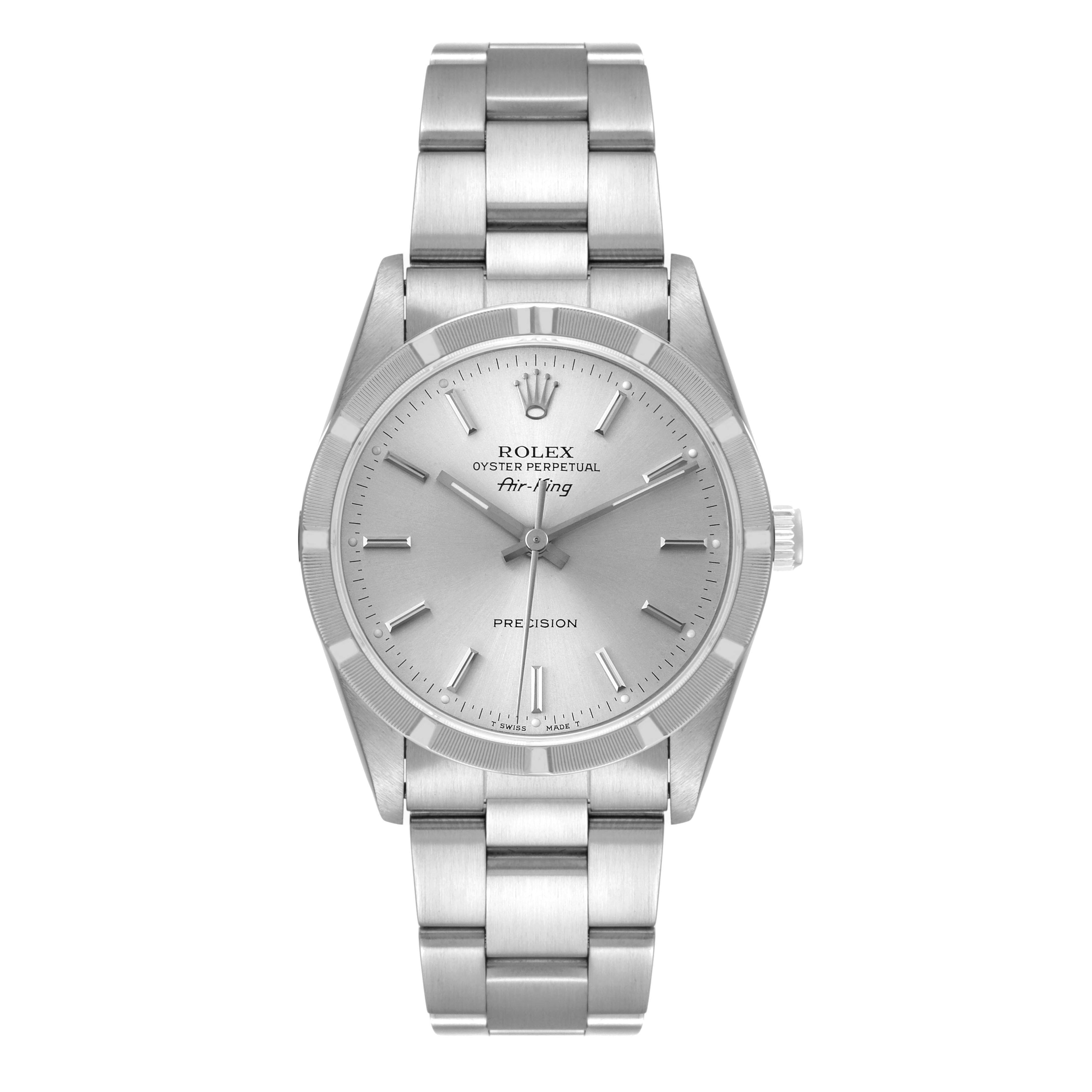 Rolex Air King 34mm Silver Dial Oyster Bracelet Steel Watch 14010