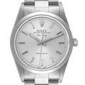 Rolex Air King 34mm Silver Dial Smooth Bezel Steel Mens Watch 14000M