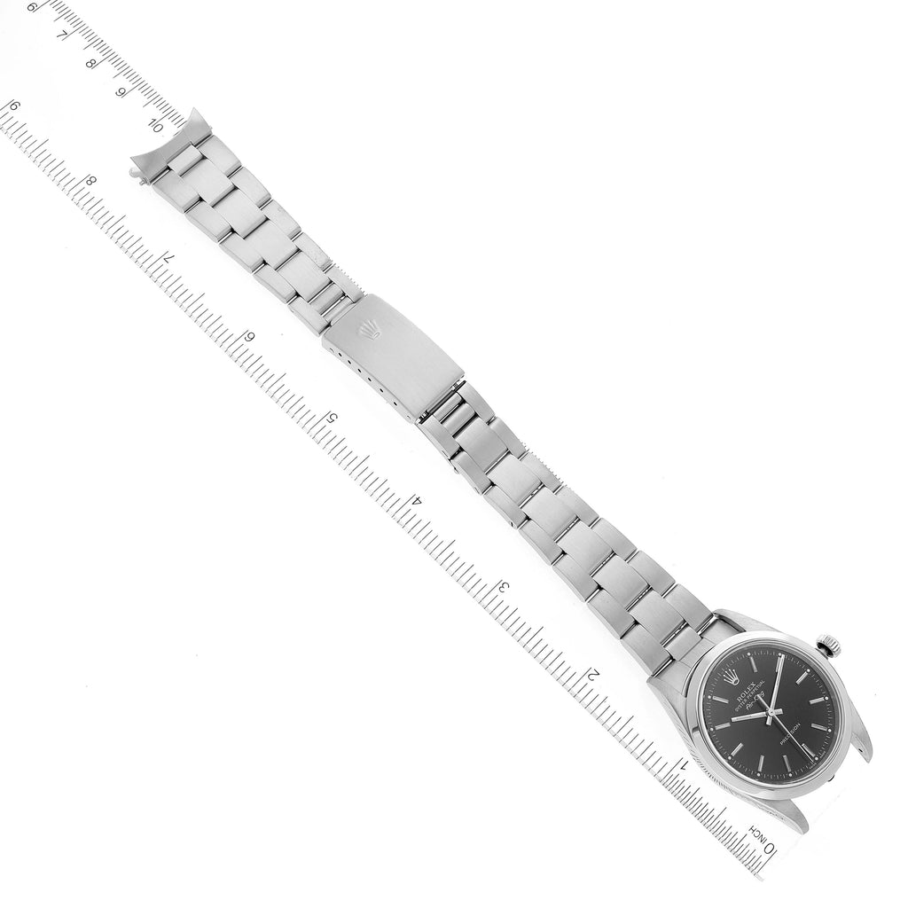 Rolex Air King 34mm Steel Black Dial Domed Bezel Mens Watch 14000 Box Papers