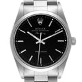 Rolex Air King 34mm Steel Black Dial Domed Bezel Mens Watch 14000 Box Papers