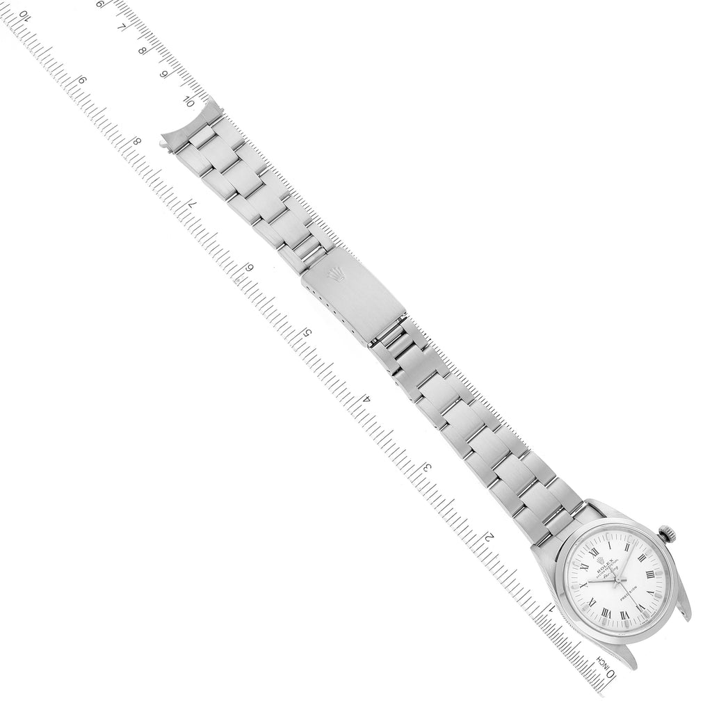Rolex Air King 34mm White Dial Domed Bezel Mens Watch 14000 Box Papers