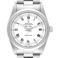 Rolex Air King 34mm White Roman Dial Domed Bezel Mens Watch 14000