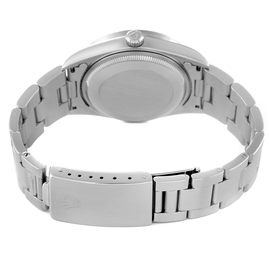Rolex Air King Black Dial Steel Engine Turned Bezel Mens Watch 14010