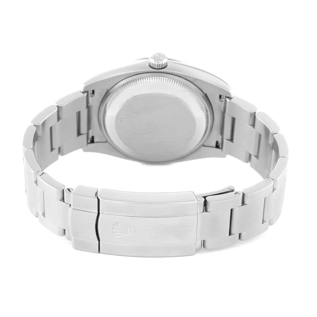 Rolex Air King Blue Concentric Dial Steel Mens Watch 114210 Box Card