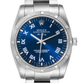 Rolex Air King Blue Roman Dial Steel Mens Watch 114210