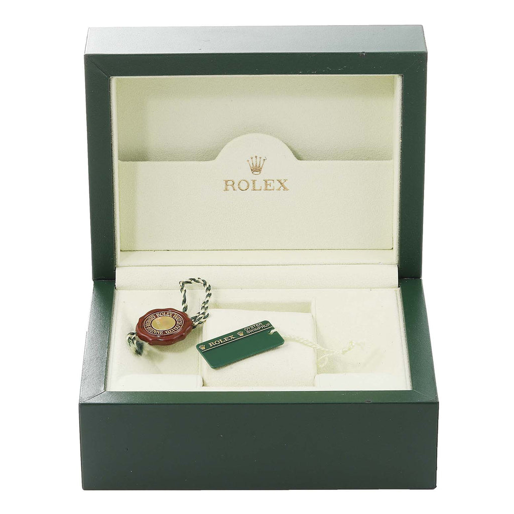 Rolex Air King Concentric Silver Orange Dial Mens Watch 114200