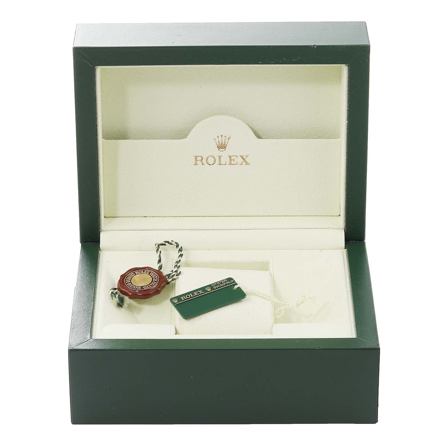 Rolex Air King Concentric Silver Orange Dial Mens Watch 114200