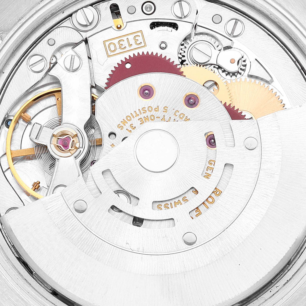 Rolex Air King Concentric Silver Orange Dial Mens Watch 114200