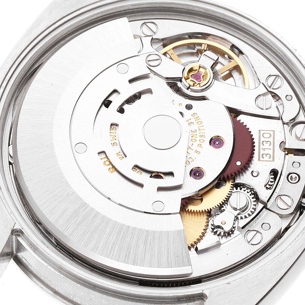 Rolex Air King Concentric Silver Orange Dial Mens Watch 114200 Box Card
