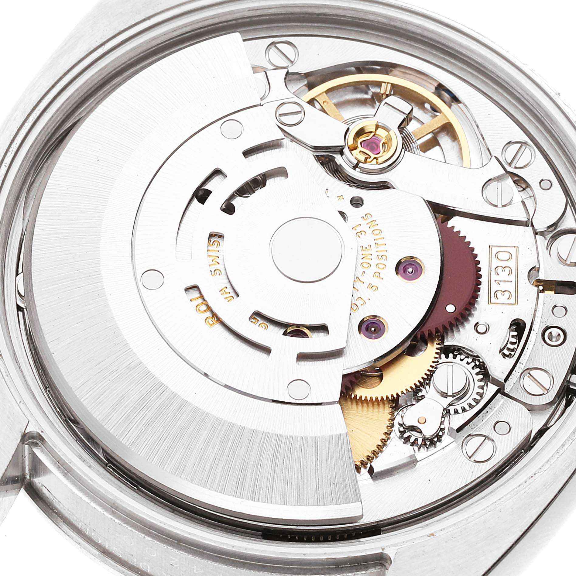 Rolex Air King Concentric Silver Orange Dial Mens Watch 114200 Box Card