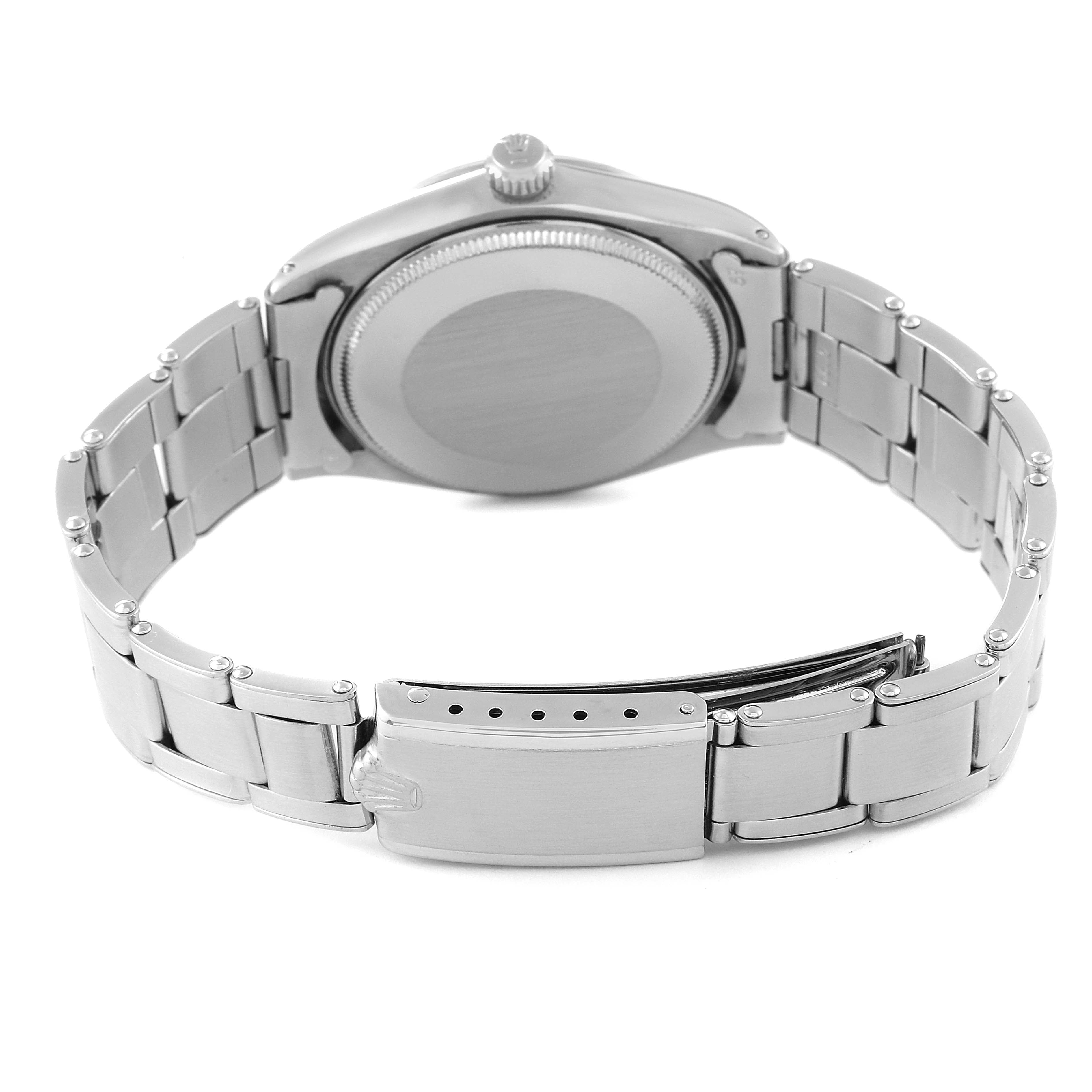 Rolex Air King Precision Stainless Steel Silver Dial Vintage Mens Watch 5500