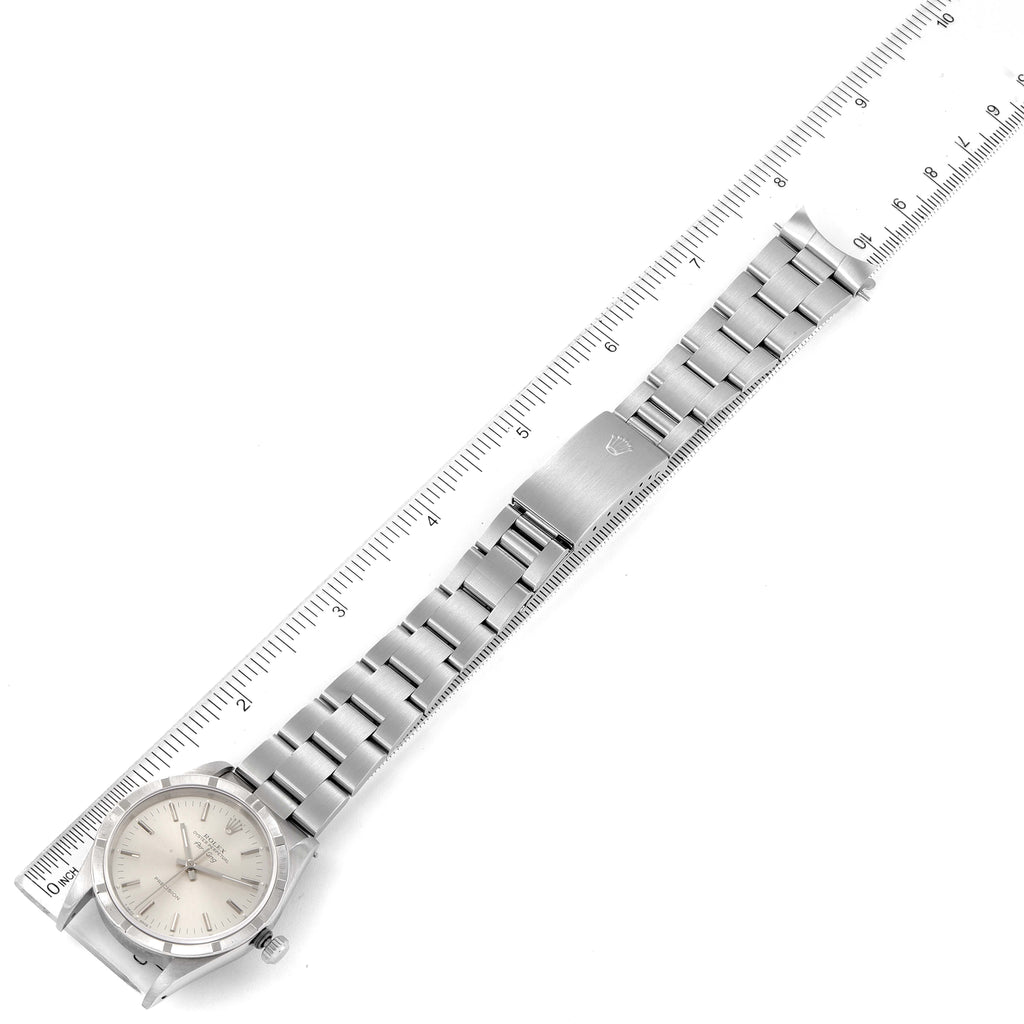 Rolex Air King Silver Dial 34mm Oyster Bracelet Steel Watch 14010