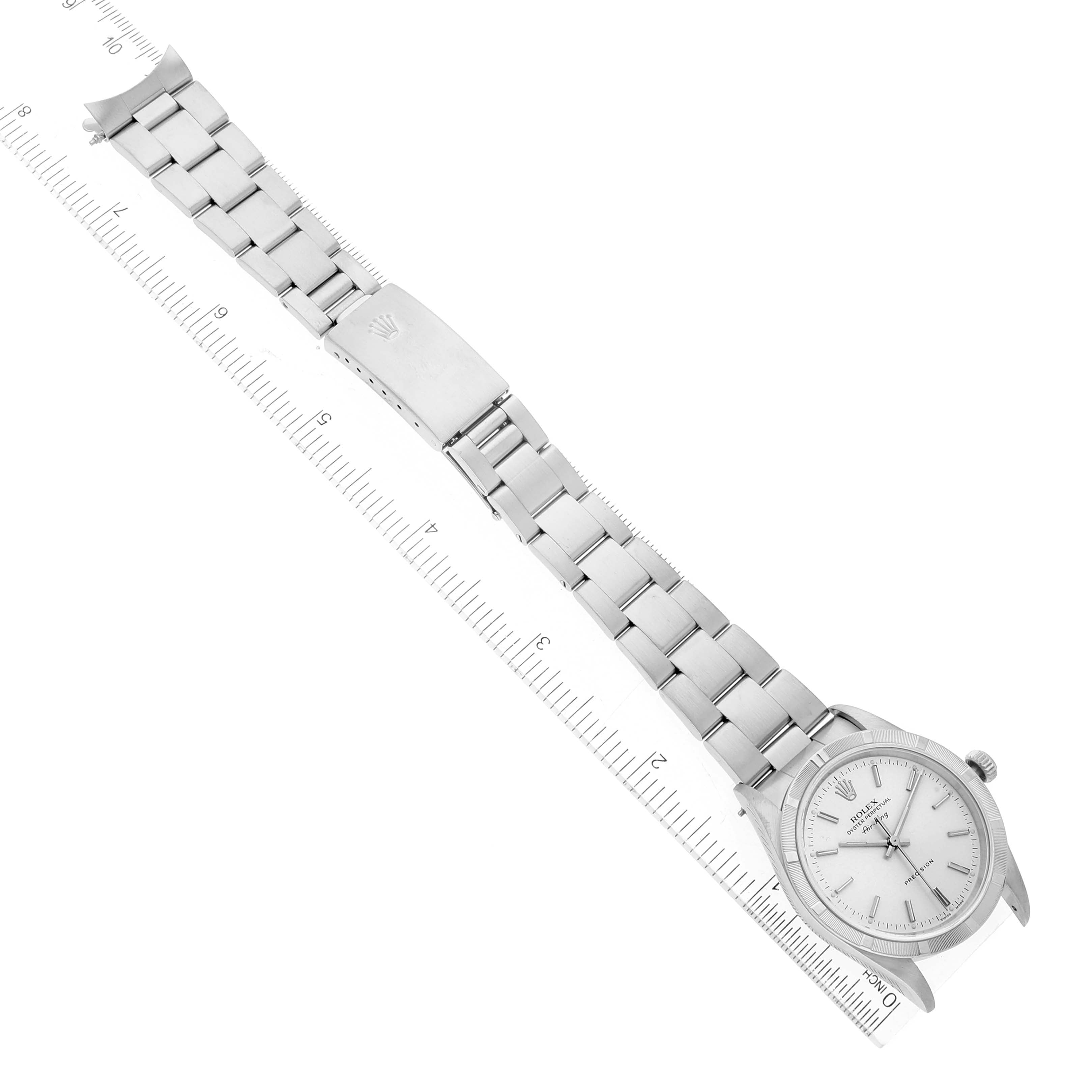 Rolex Air King Silver Dial 34mm Steel Mens Watch 14010