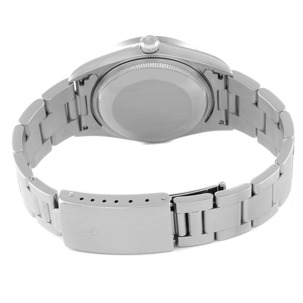 Rolex Air King Silver Dial Engine Turned Bezel Steel Mens Watch 14010