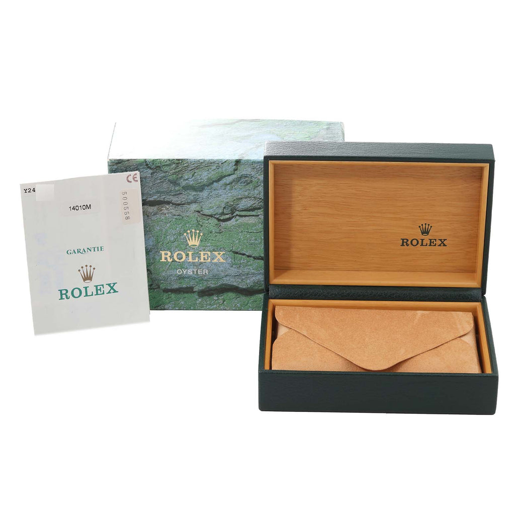 Rolex Air King Silver Dial Steel Mens Watch 14010 Box Papers