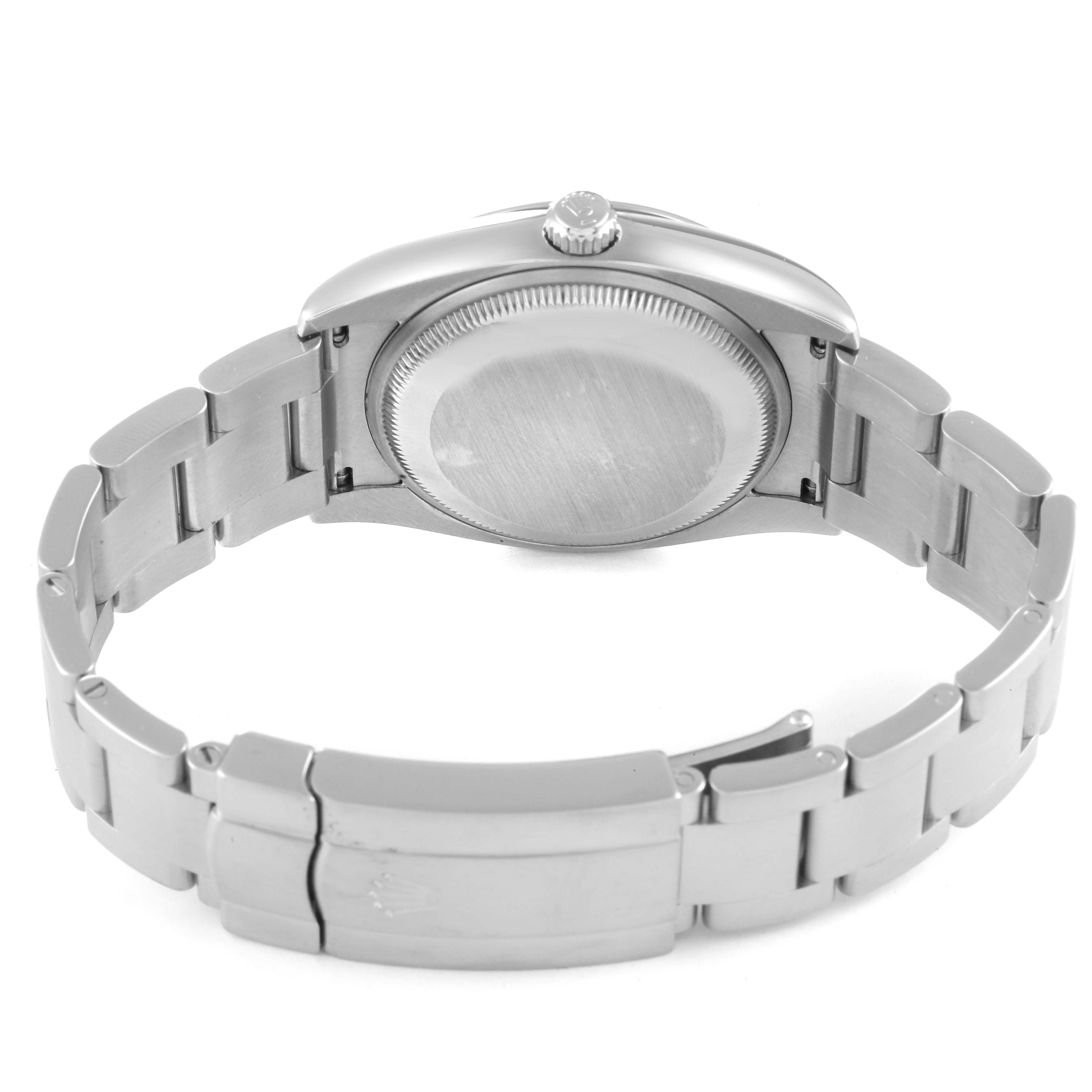 Rolex Air King Silver Dial Steel Mens Watch 114200 Box Card