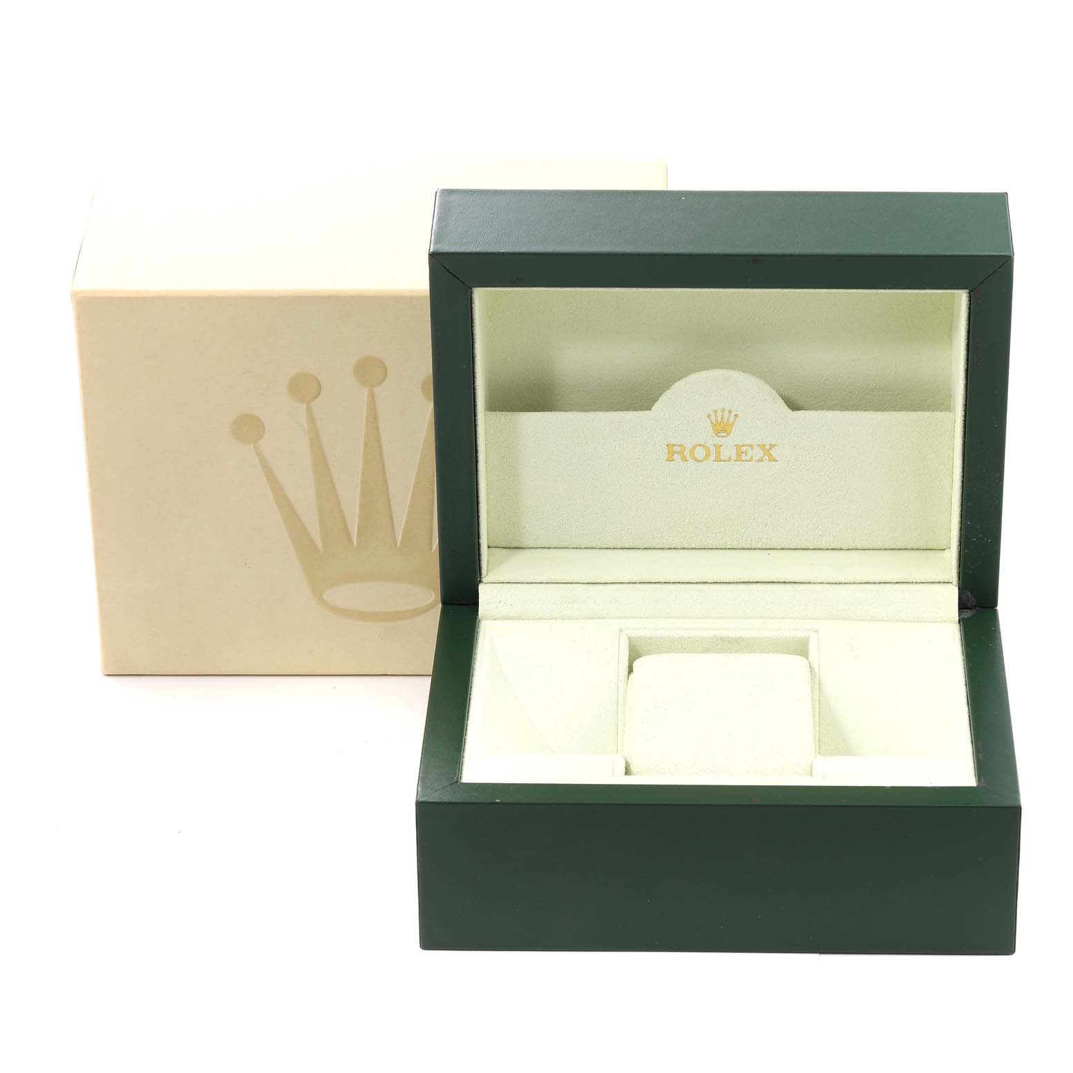 Rolex Air King Steel White Gold Black Diamond Dial Mens Watch 114234