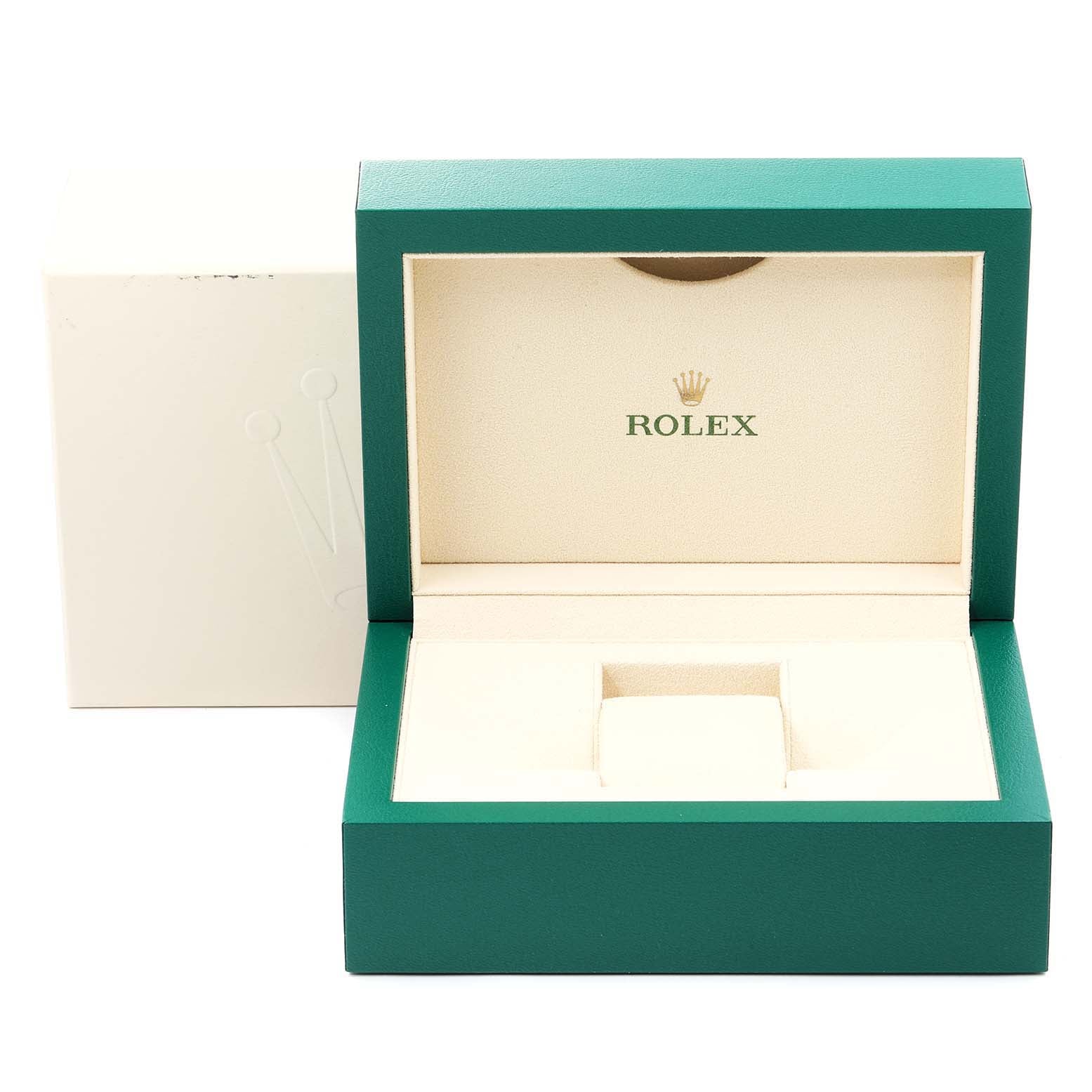 Rolex Air King Steel White Gold Fluted Bezel Mens Watch 114234