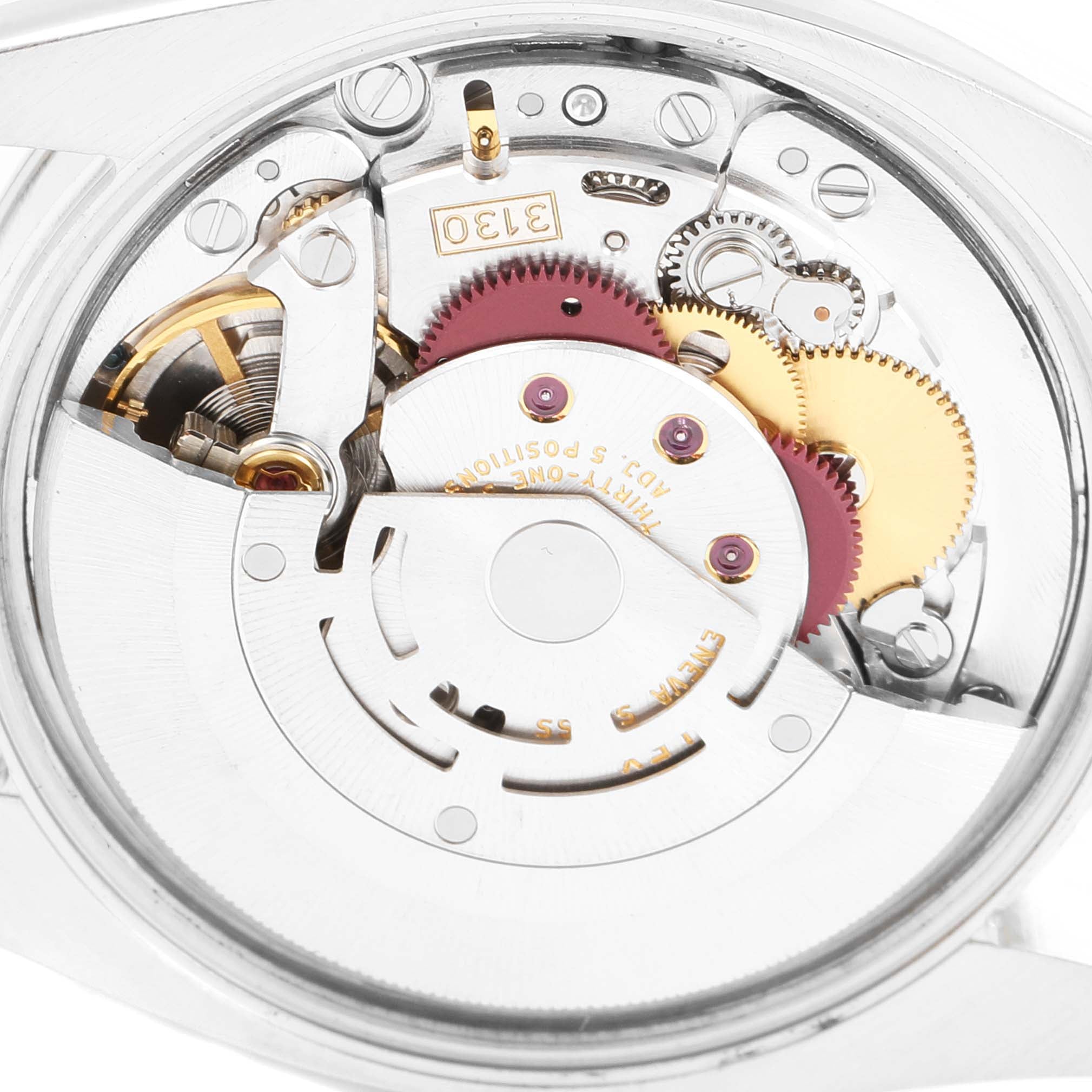 Rolex Air King Steel White Gold Fluted Bezel Mens Watch 114234