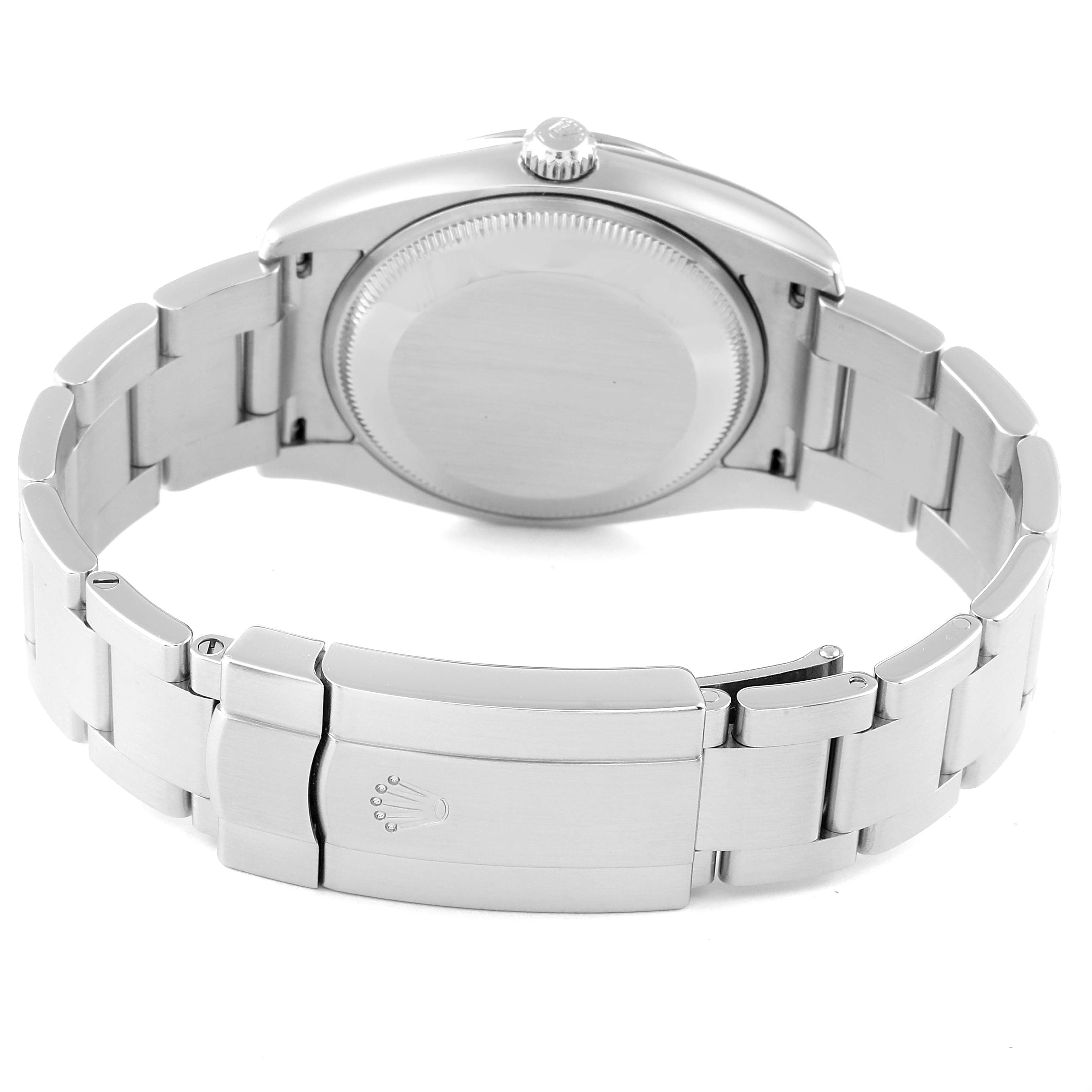 Rolex Air King Steel White Gold White Dial Diamond Watch 114234 Box Card